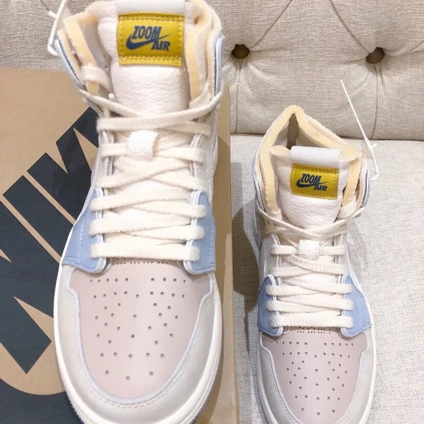 nike耐克官方aj1高帮马卡龙米蓝高品质耐磨透气时尚耐磨透气运动鞋