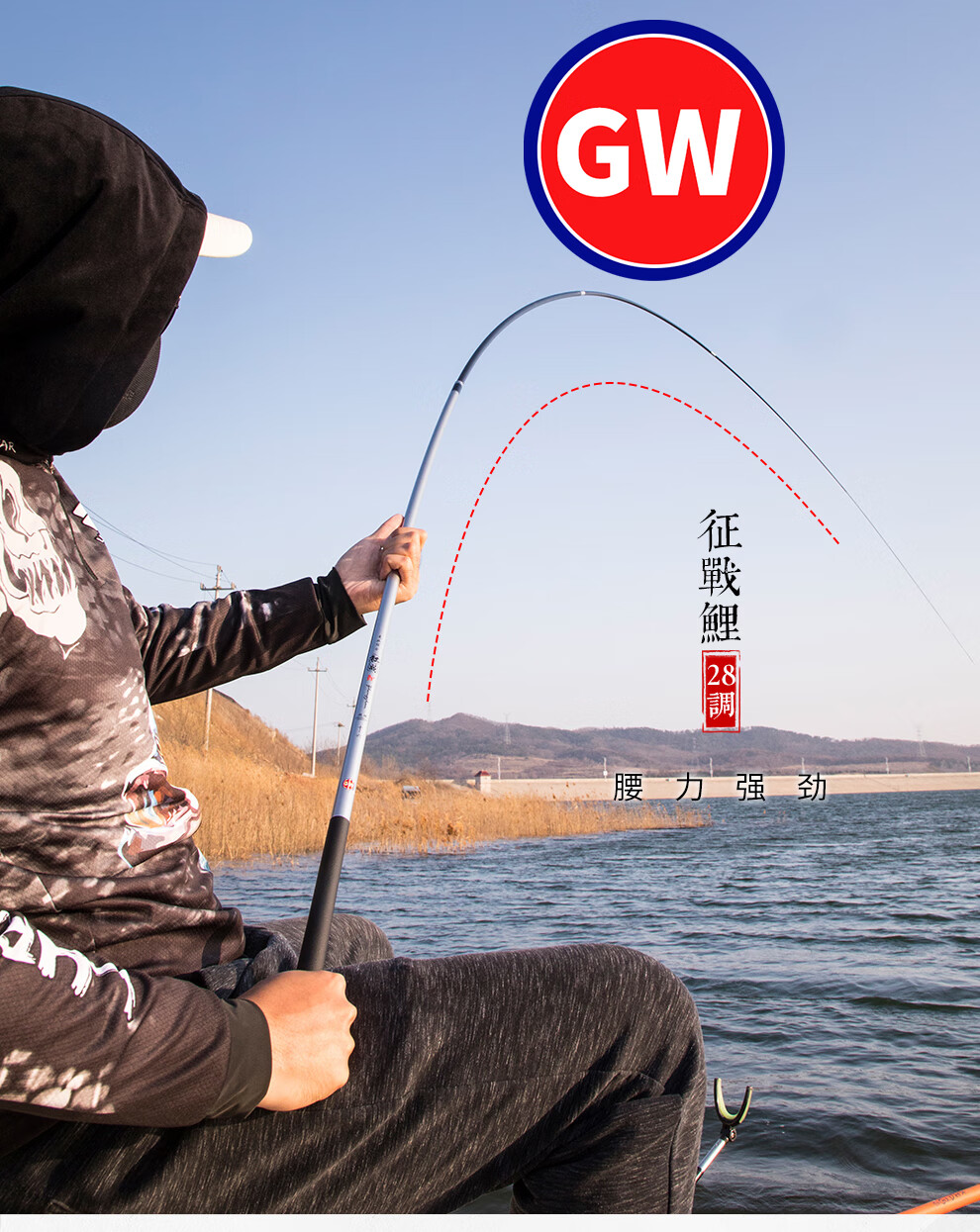 gw光威鱼竿征战鲤72米鲢鳙竿竞技综合竿台钓竿鲫鱼鲤鱼混养竿轻细碳素