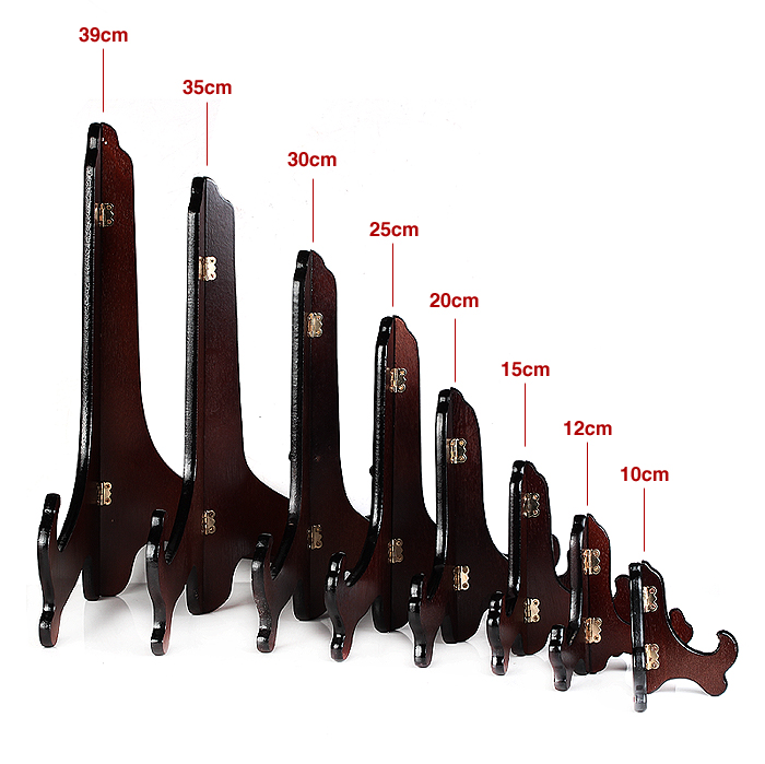 圆盘三角木架 上善若水圆盘三角木架碟盘托架 装饰盘子支架 工艺品