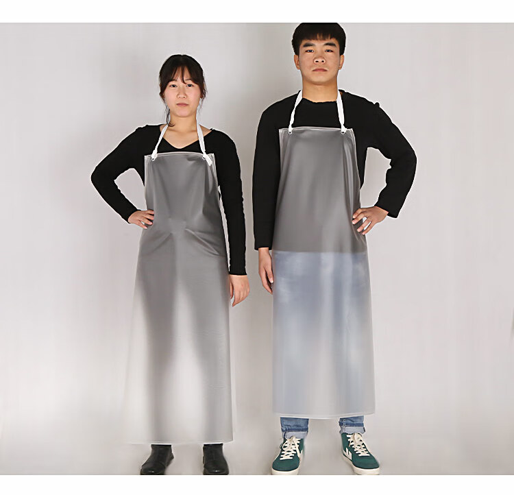 防水透明围裙围腰厨房防油污围兜耐酸碱围裙厨师围裙围腰大巾饭单