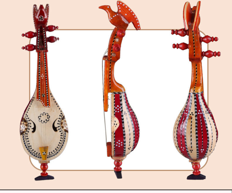 新疆民族乐器胡西塔尔手工艺品家居客厅装饰桌面摆件旅游纪念礼品 45c