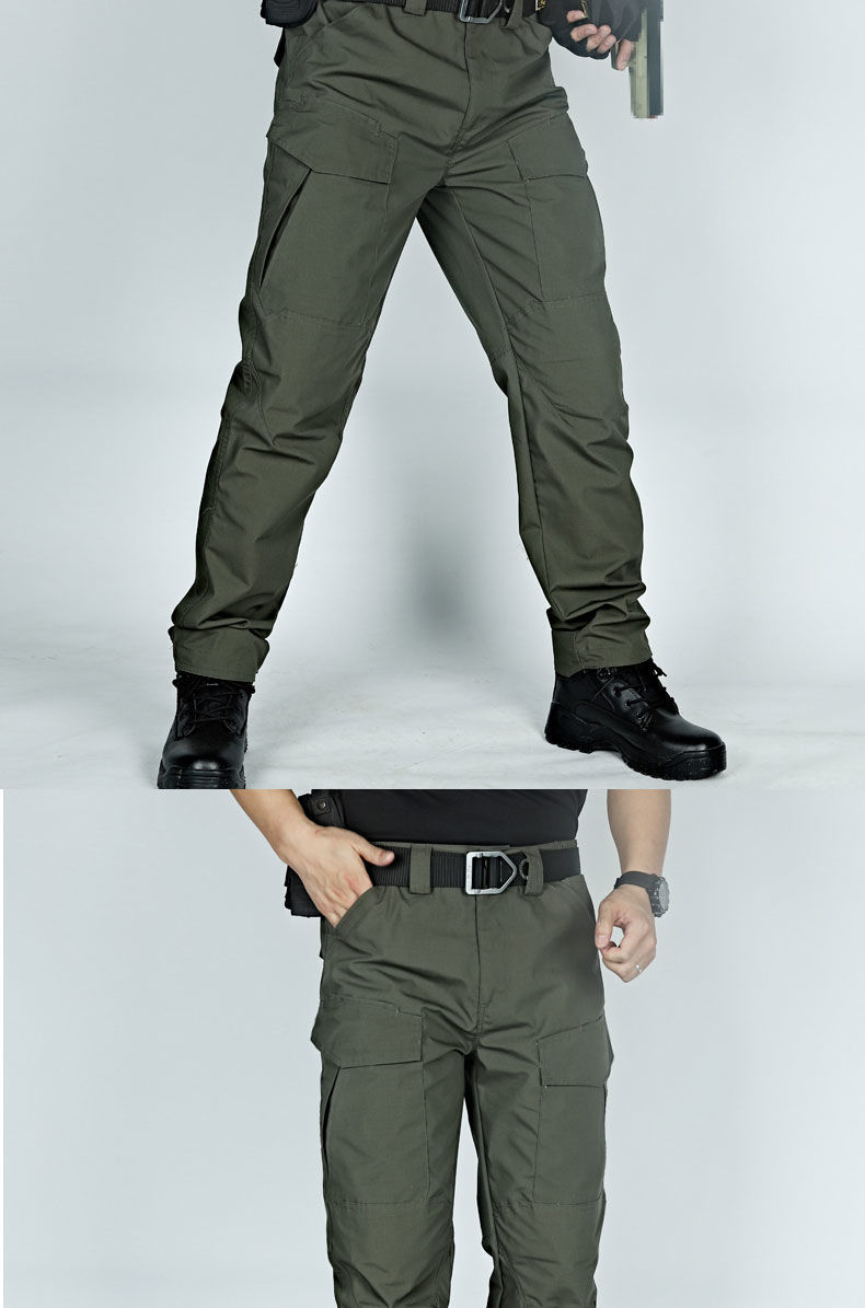 军霆b4防风防水战术裤男秋冬季户外野营工作裤工装裤宽松新版军绿色s