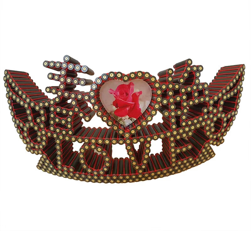 情人节七夕纪念日送女友摆件壳工艺品水晶相框结婚兵哥哥手工线编9503