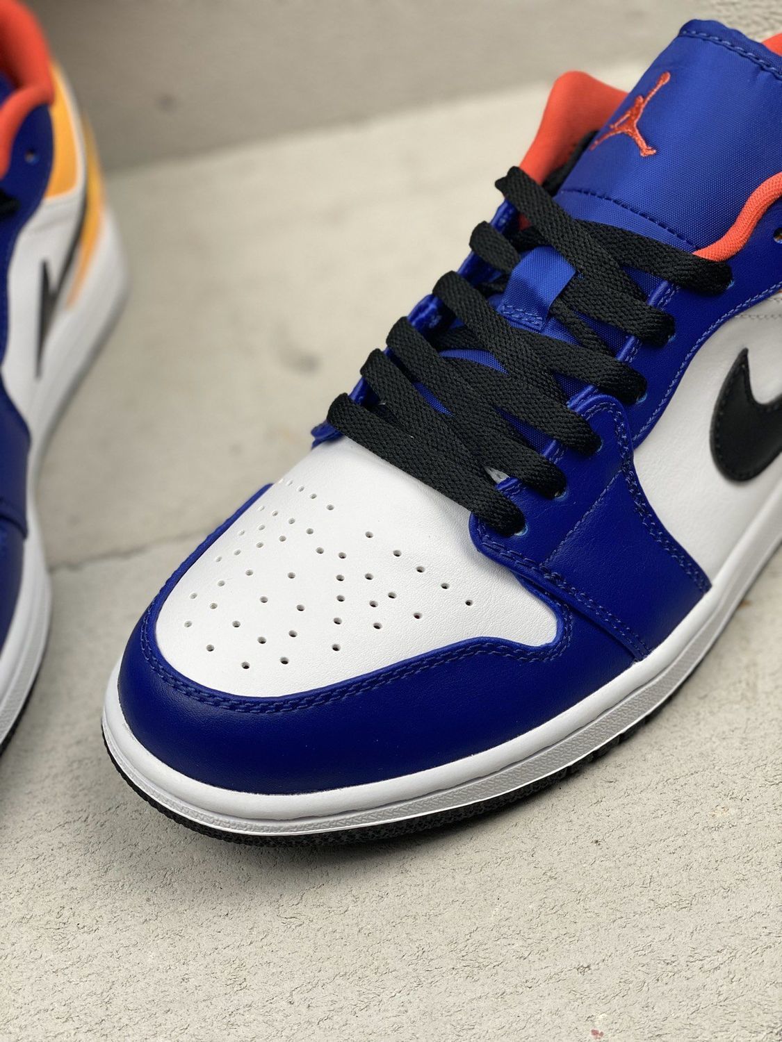 店】蓝黄湖人休闲运动低帮板鞋男女复古篮球鞋553558-123 耐·克aj