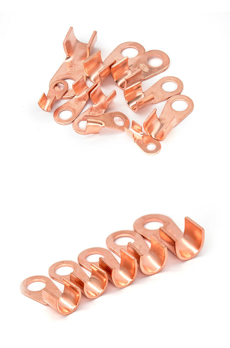 定制开口铜鼻子线鼻国标加厚纯紫铜电缆线接线端子圆形线耳卡子ot接头