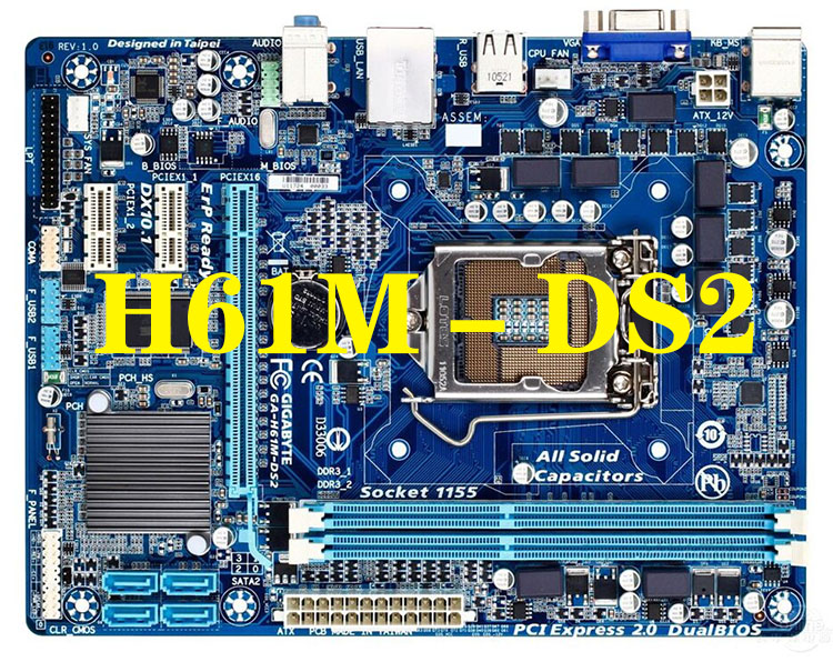 水木风技嘉h61mds2s1d1s2ph1155ddr3集显主板p8h61mlx3红色