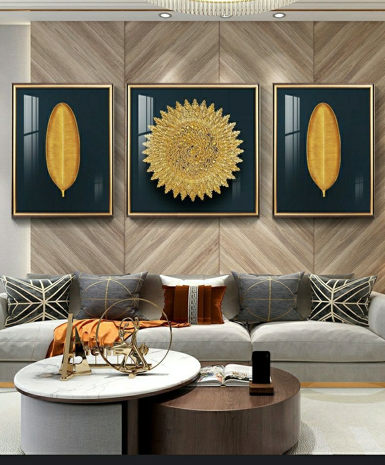 轻奢高端家大业大客厅装饰画现代简约北欧沙发背景墙挂画高档立体实物