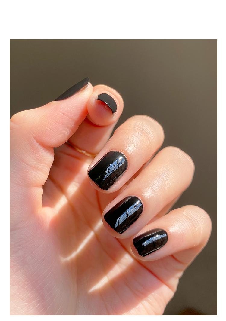 悦诗风吟指甲油黑色指甲油66纯黑色69磨砂黑夏天显白美甲免烤耐辉顿49