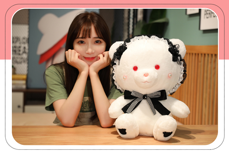 可爱lolita洛丽塔小熊玩偶泰迪熊公仔小号迷你毛绒玩具床上陪睡超软