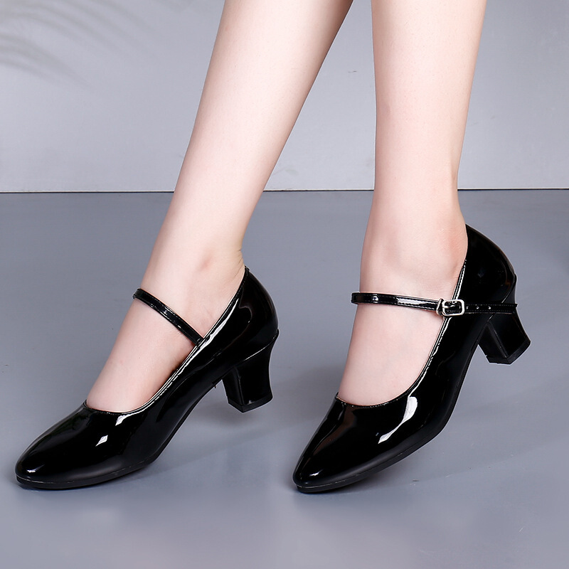 春季新拉丁舞蹈鞋女成人金色软底胶底中高跟摩登舞广场舞鞋跳舞鞋