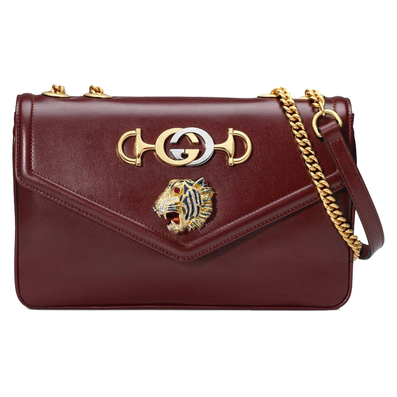 12】古驰 (gucci) 女包rajah系列 虎头中号单肩斜提挎包 黑色537241 0