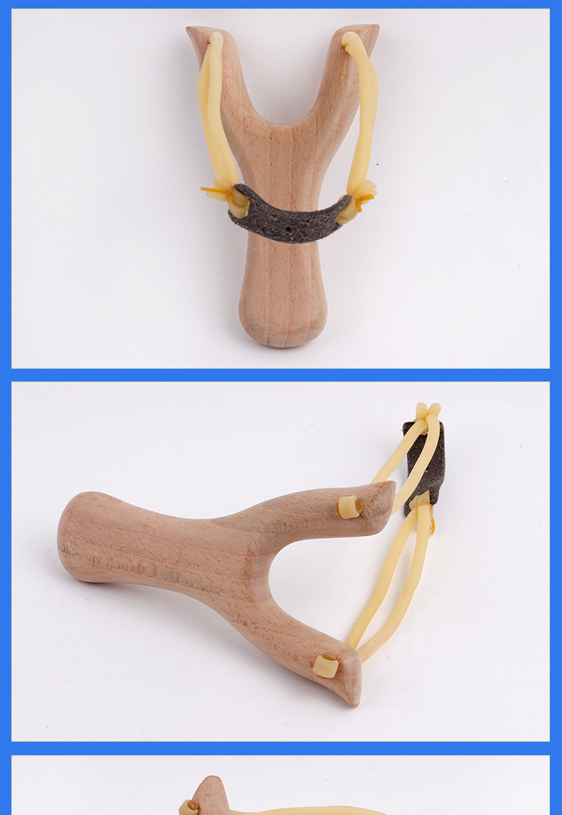 小孩儿童玩具男孩皮筋木弹弓传统户外弹弓架木头怀旧弹工新手木头弹弓