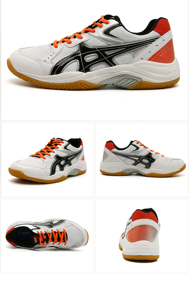 四季款排球鞋男女情侣款网面防滑耐磨透气比赛运动训练鞋926白色36