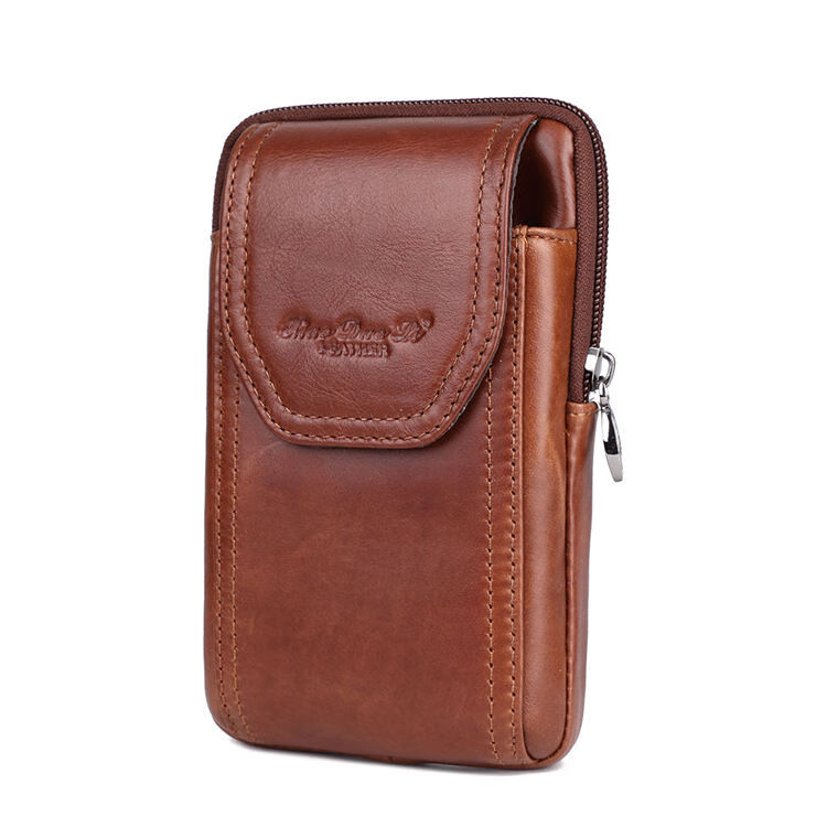 4手机钱包多功能牛皮竖款6寸手机 9478土黄色(6寸内手机)【图片 价格