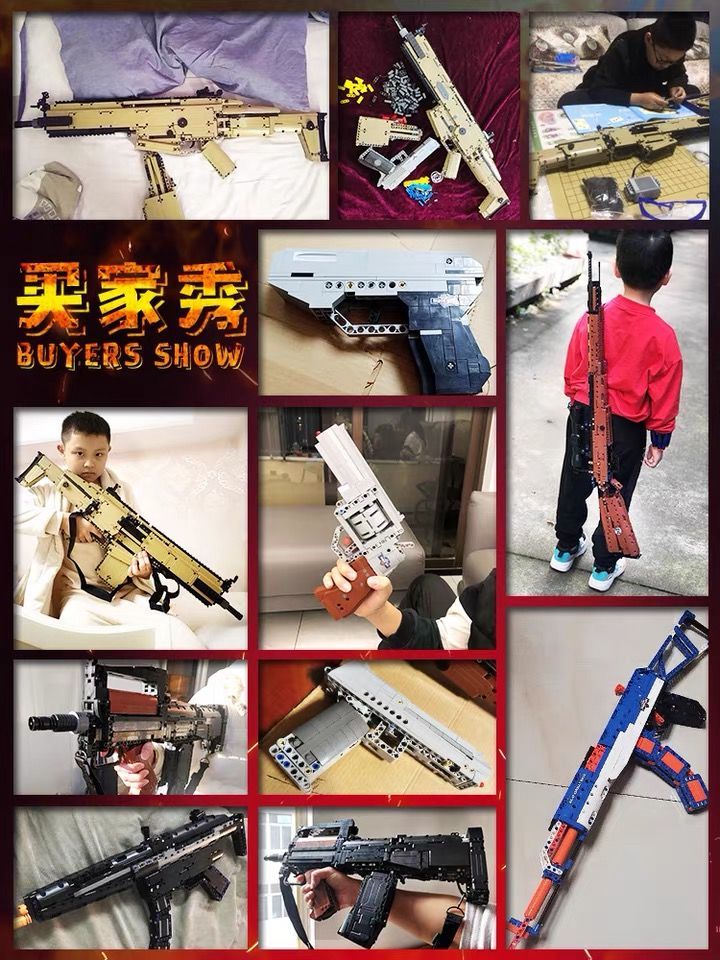 乐··高(le·go)积木可发射98k拼装益理智玩具枪的模型awm狙的击枪