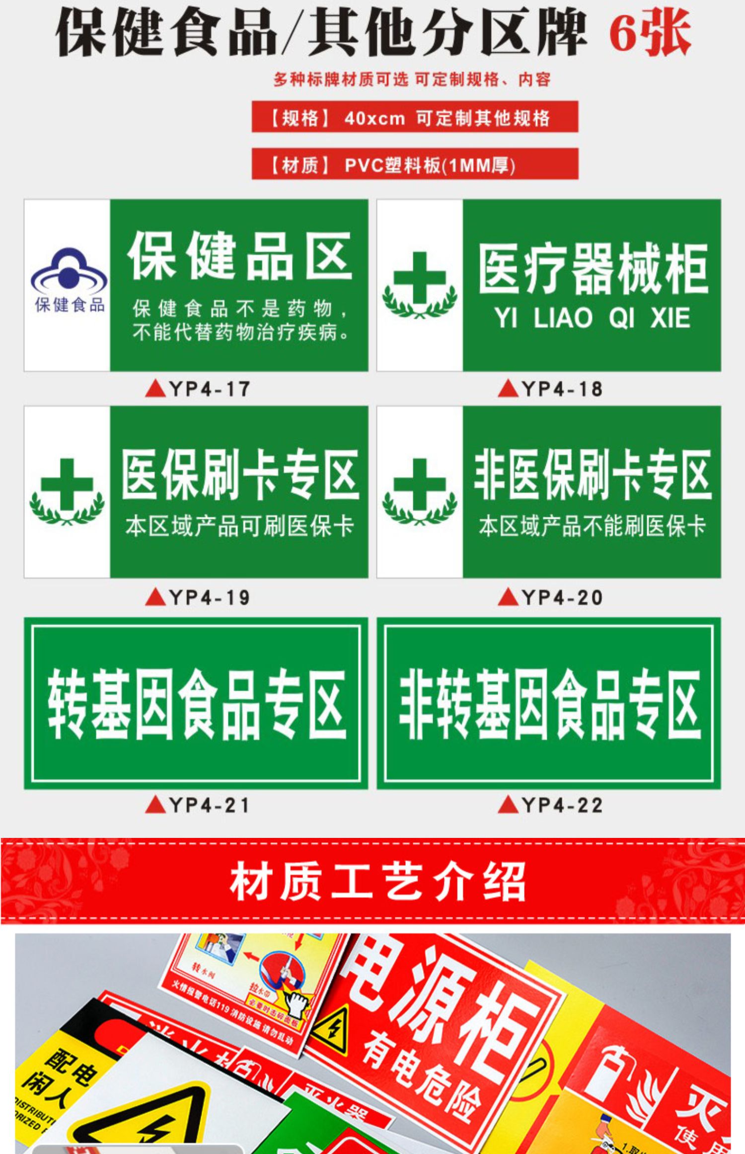 药店药品分类分区全套标识门诊医院诊所药房分组药柜分区标准挂牌gsp