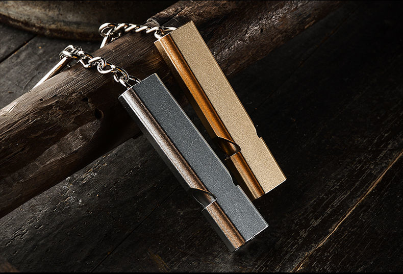 高频无核求生口哨军事哨子儿童求生哨应急求救 黑色【配长绳】【图片