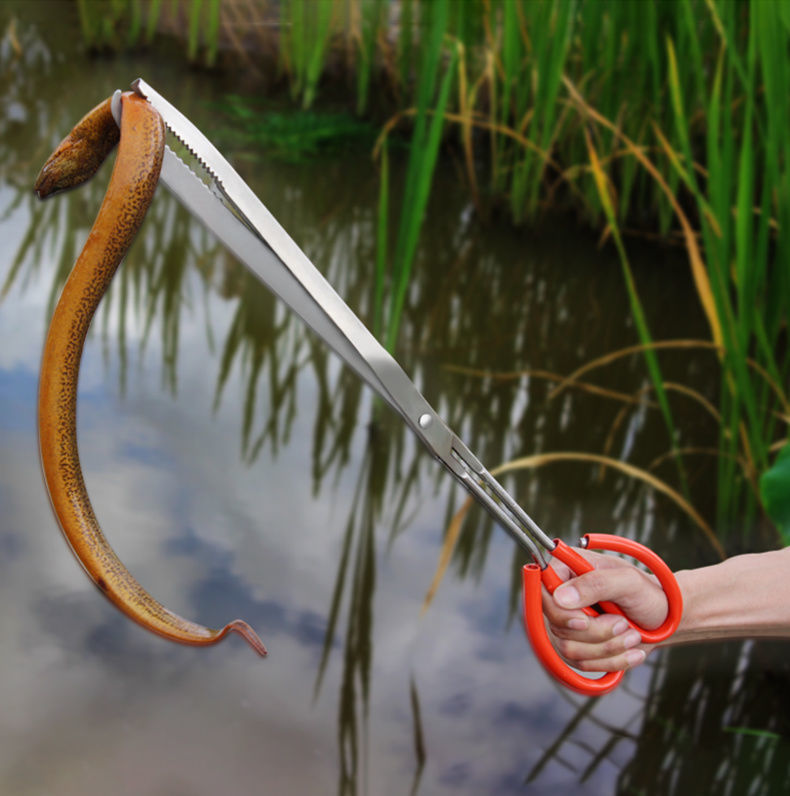 黄鳝夹子不锈钢黄鳝夹子鳝鱼夹泥鳅螃蟹钳子防滑防脱抓捉专用工具赶海