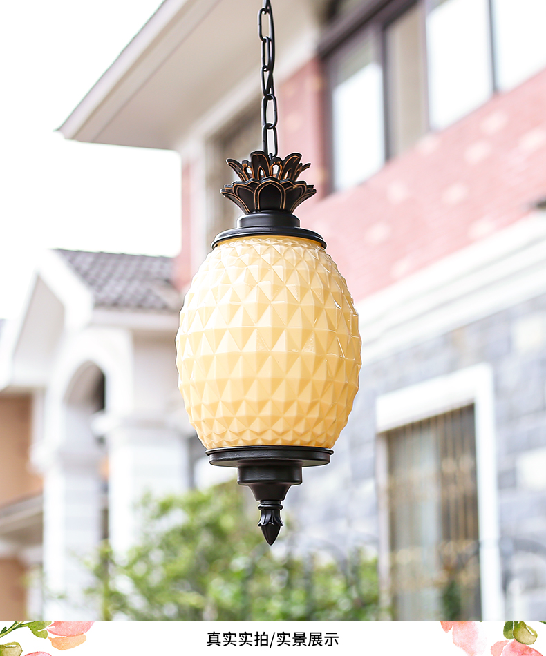 吊灯创意走廊过道灯阳台个性室外阳光房花园凉亭庭院灯菠萝吊灯小号