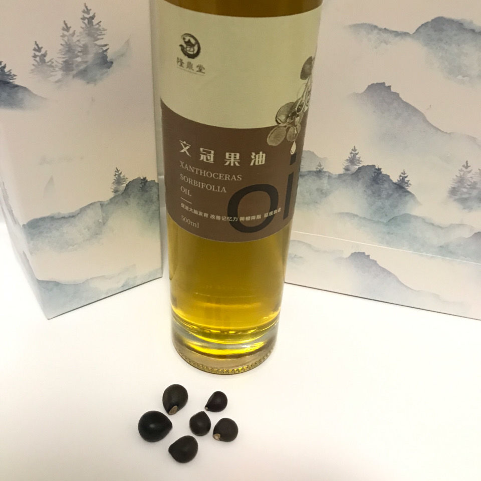 文冠果油 食用文冠果油纯冷榨文冠果油含有神经酸 500ml 礼盒装 2瓶
