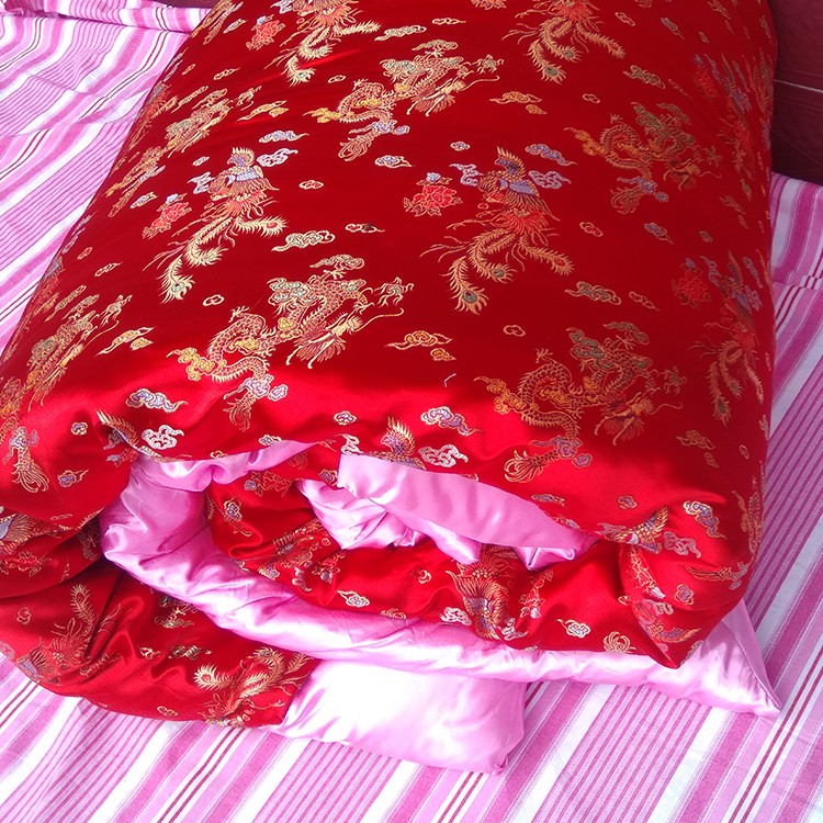 老式丝绸被套复古被套杭州丝绸软缎被面老式包边被罩古典中国民族风