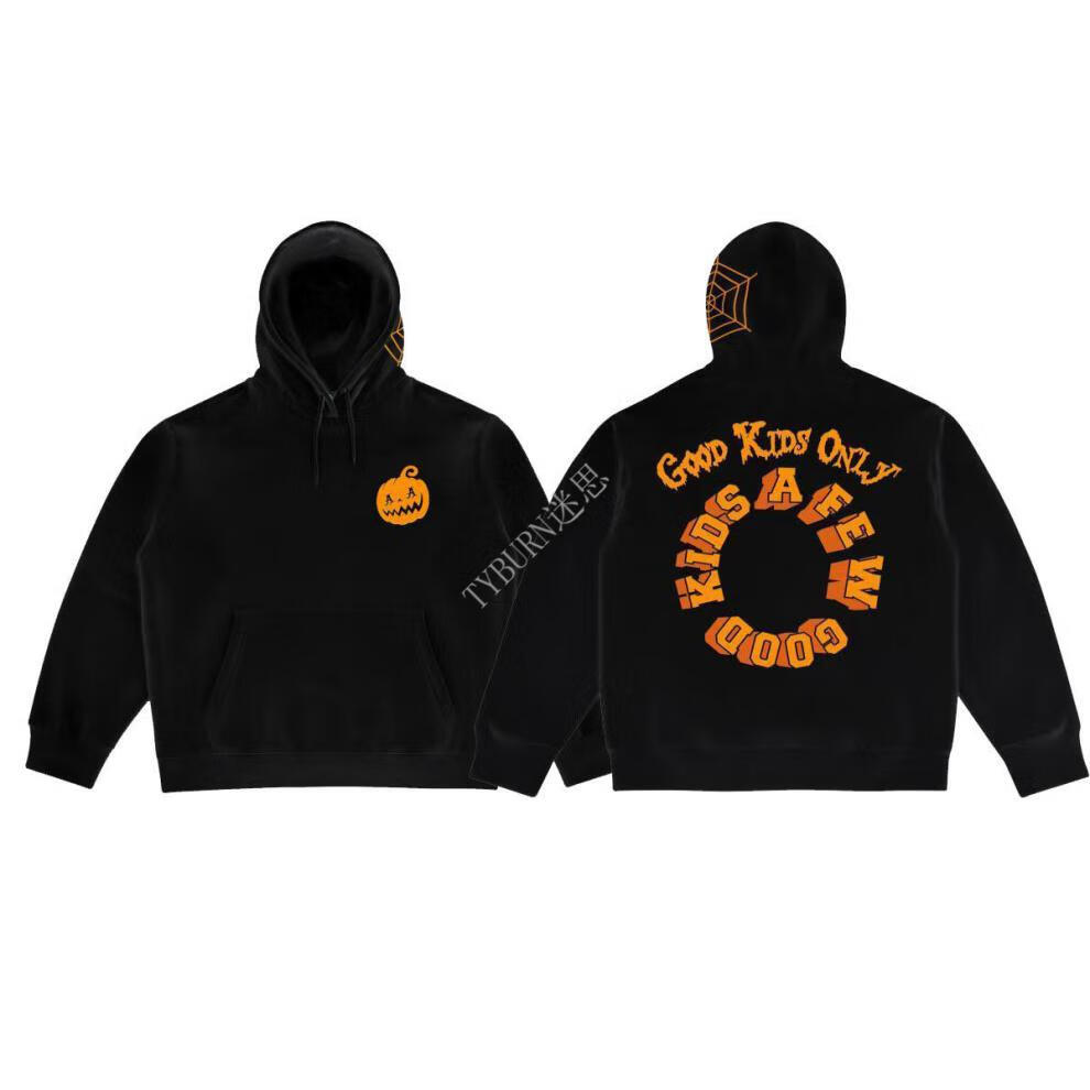 fff马思唯联名afgk万圣节限定款印花卫衣男潮秋冬季休闲加绒套头帽衫