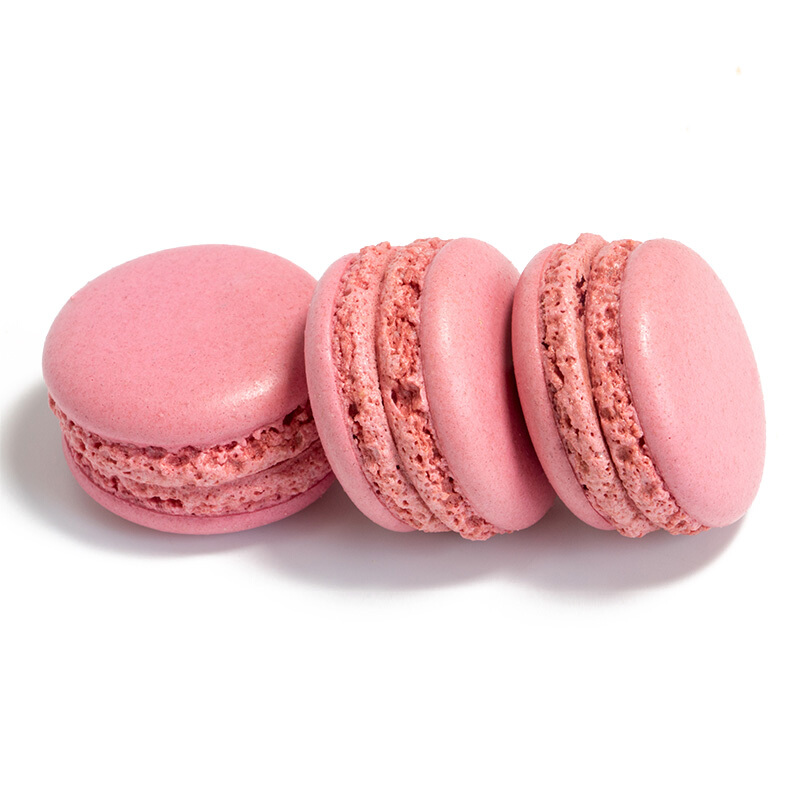 马卡龙甜点半成品马卡龙甜品台装饰婚礼宴会糕点花生粉粉红色中号粉红