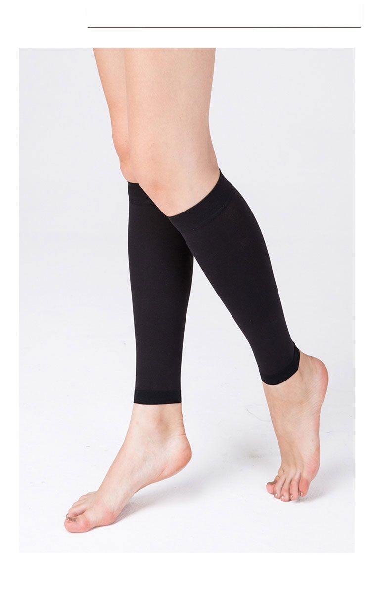 适用于治疗型静脉曲张弹力袜术后中筒二三级小腿中筒压力袜 三级黑色