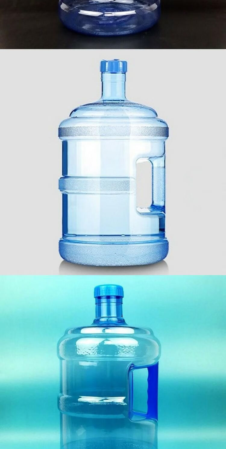 水水桶小号矿泉水瓶塑料手提式储水桶空瓶子带提把户外加厚 5升【两只