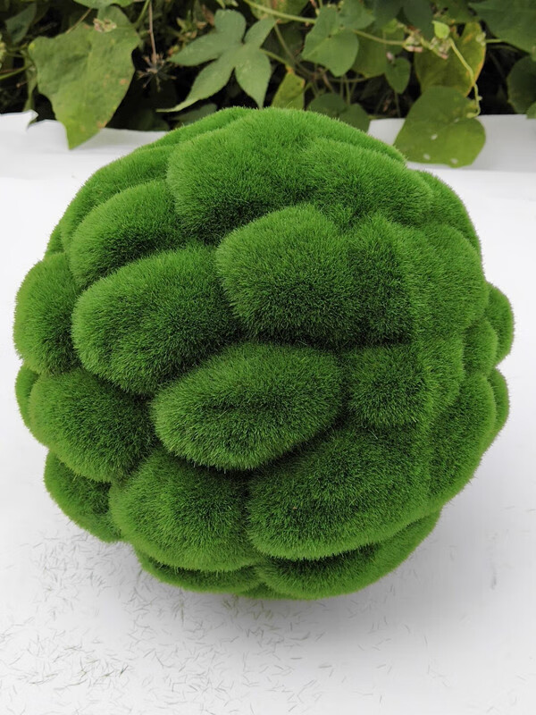 凯都 仿真植毛圆球绿植植物球草苔藓球草球青苔球软装吊顶婚庆櫉墙