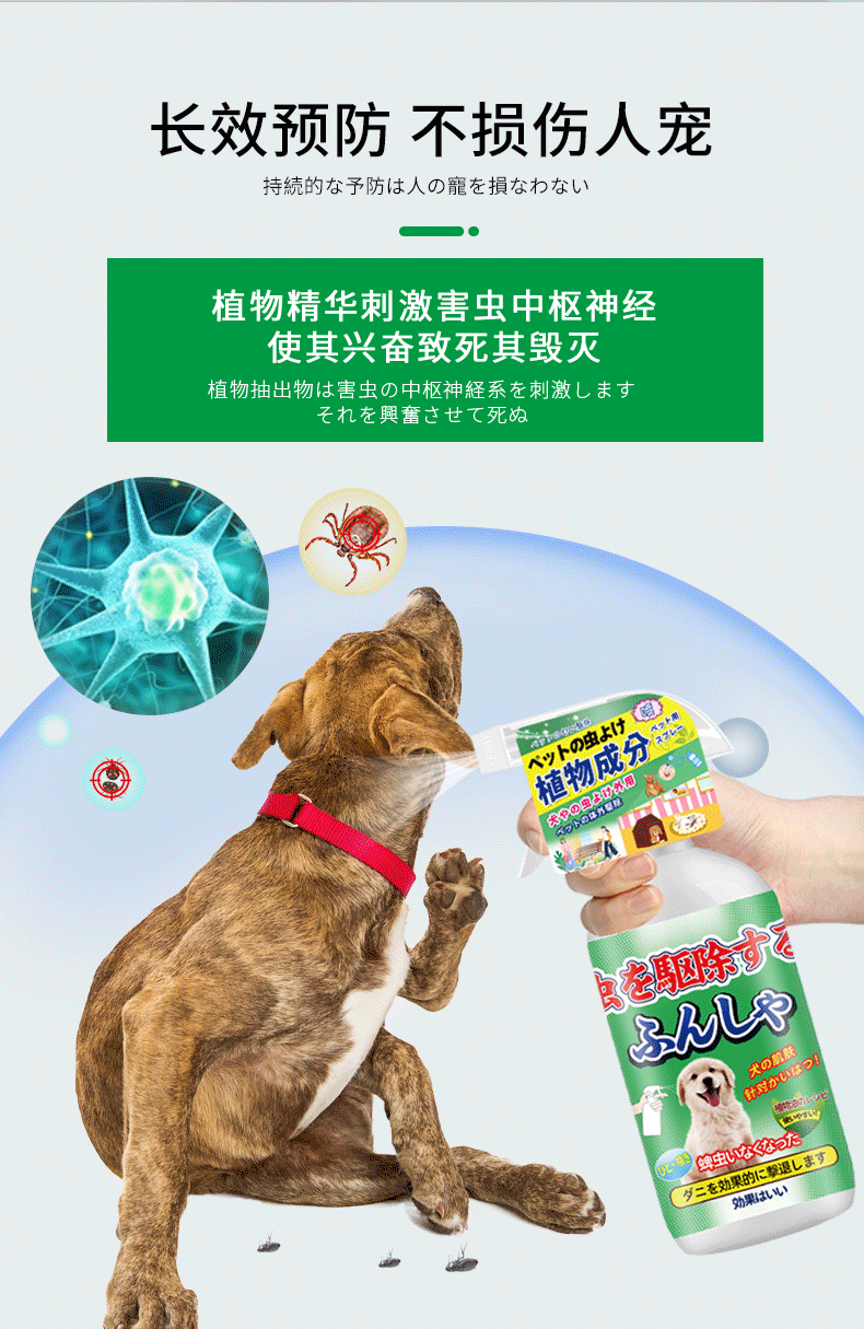 狗身上的蜱虫药蜱虫专用药狗狗体外驱虫喷雾剂宠物除螨虫灭虱子防狗