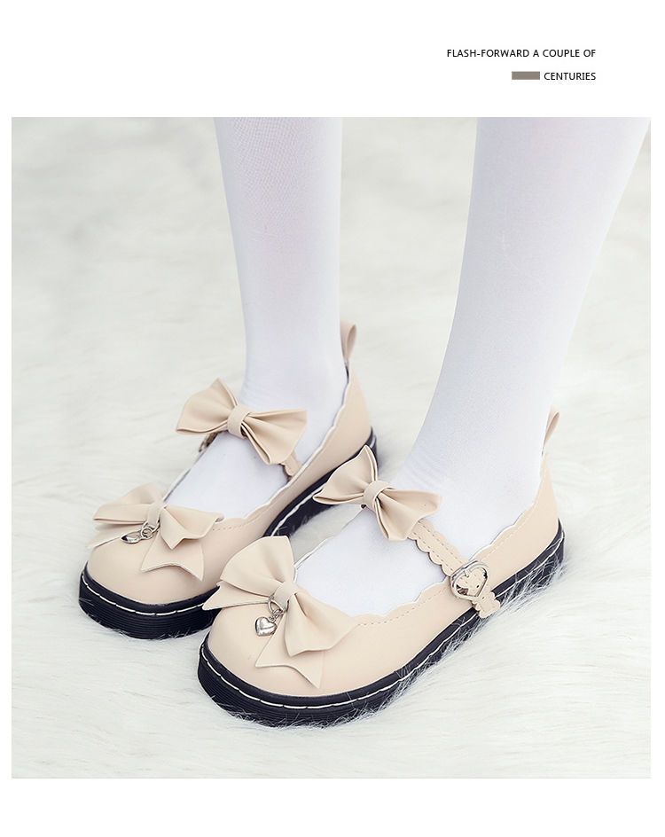 梅露露lolita鞋子甜心圆头学生单鞋洛丽塔女仆制服jk小皮鞋女 黑色