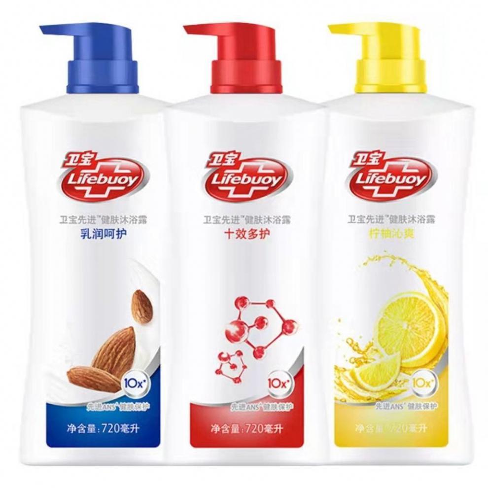 卫宝沐浴露卫宝沐浴露720ml健肤有效除菌十效多护十效多护单瓶装