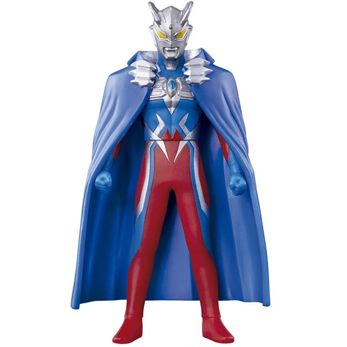 500系列 蓝色披风赛罗警备队摆件 万代软胶 黑暗洛普斯赛罗 14厘米高