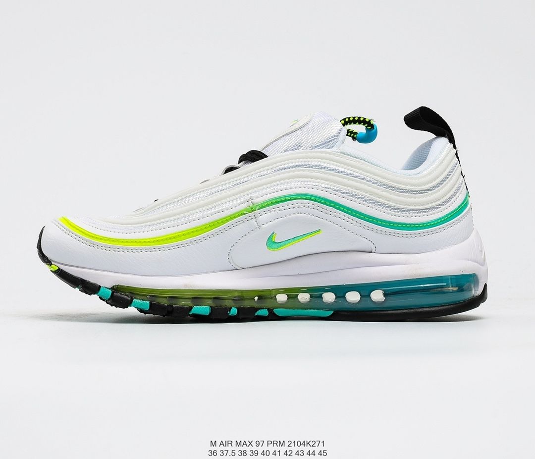 【官方甄选】air max97运动鞋万花筒湖水绿灯芯绒蓝色笑脸气垫男女