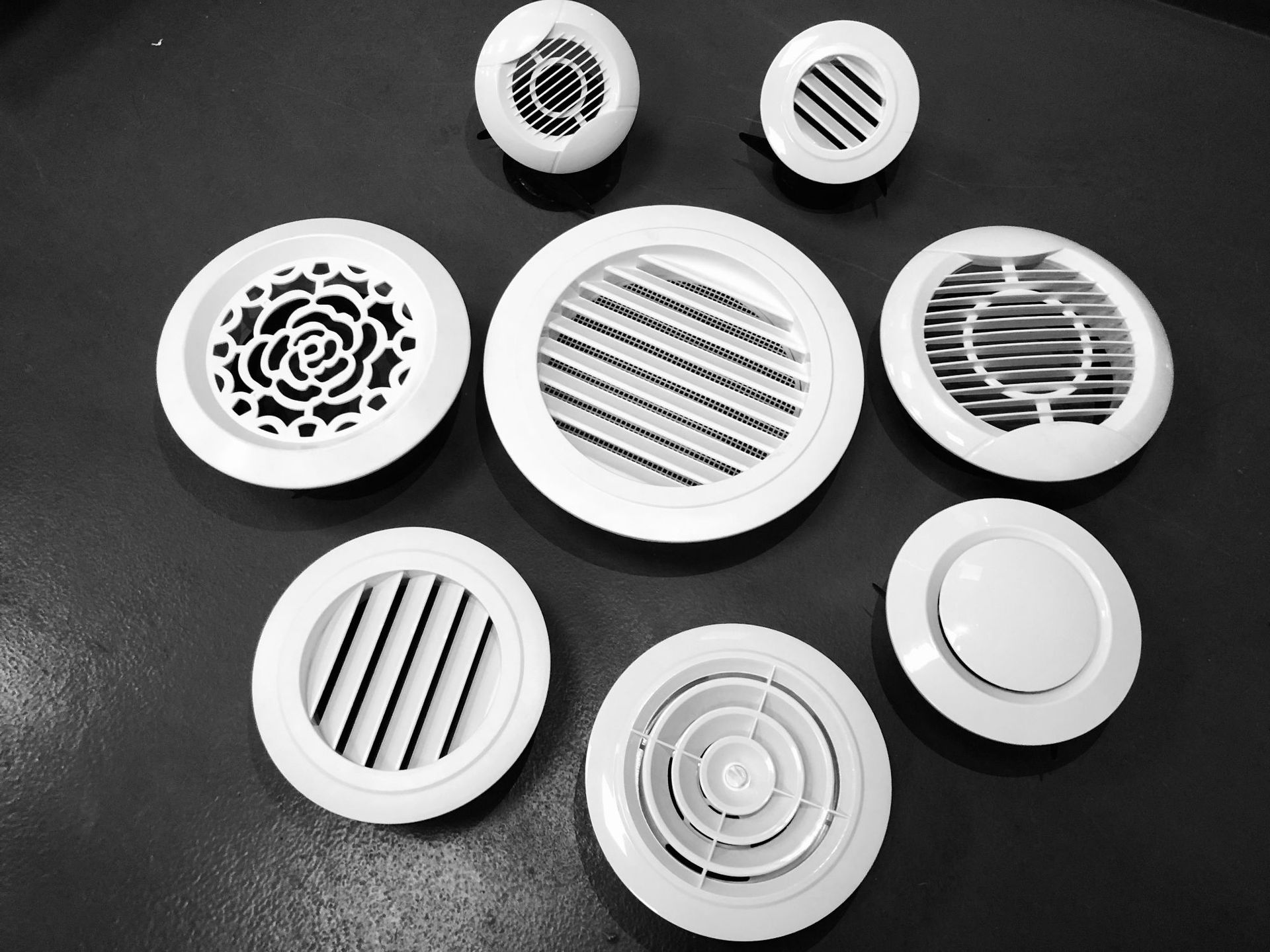 厂家批发室内新风系统中央空调出风口百叶排风口塑料圆形通风口 批发