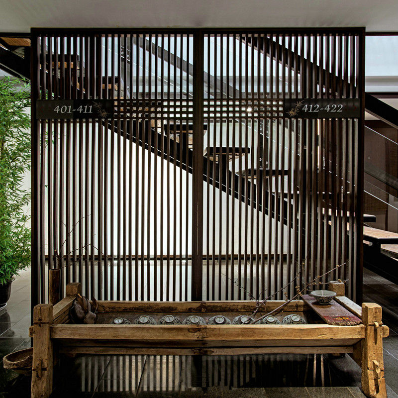 新中式屏风隔断简约现代客厅进门实木格栅轻奢简易玄关家用定制店长