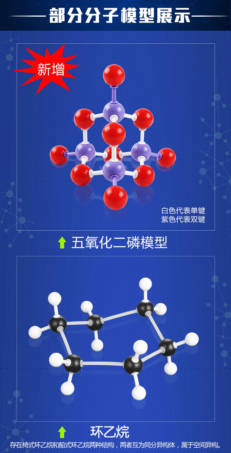 j32003化学分子结构模型初中学具 高中有机化学实验器材球棍比例中学