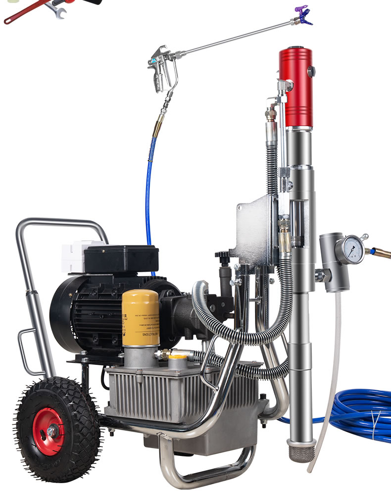 藤原电动腻子喷涂机大型工程喷漆机涂料乳胶漆腻子粉白水泥 皮带式