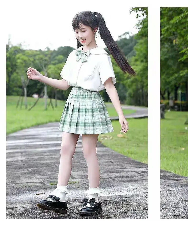 【精选】女童jk裙子小学生裙子2021新款学生服百搭百褶裙中大童校服