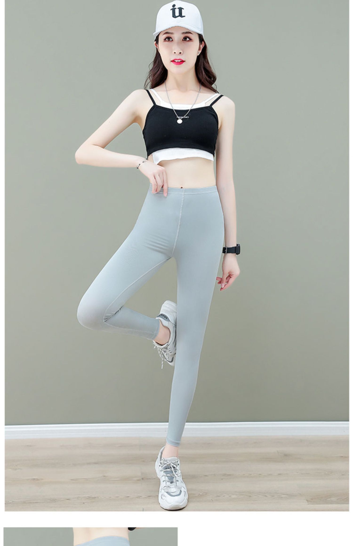 浪莎大码高腰鲨鱼紧身无痕打底裤女薄款200斤胖妹妹夏冰丝九8分裤外穿