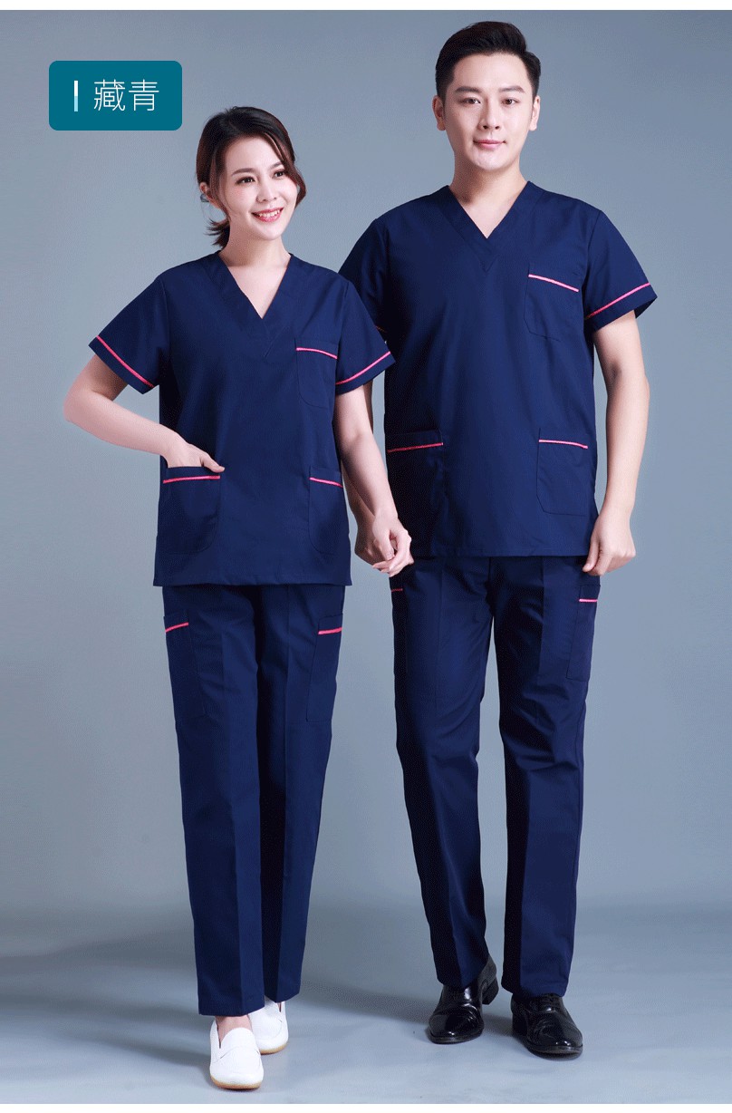 刷手衣长袖洗手衣短袖医生服纯棉手术衣服女美容院工作服男手术室墨