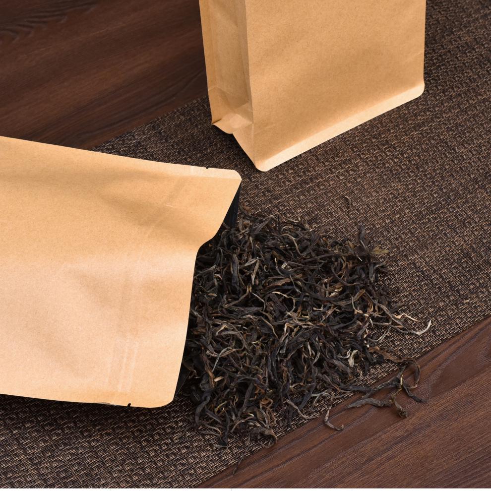 壹朵森茶叶包装袋牛皮纸加厚一斤装红茶密封袋半斤绿茶散茶自封袋封