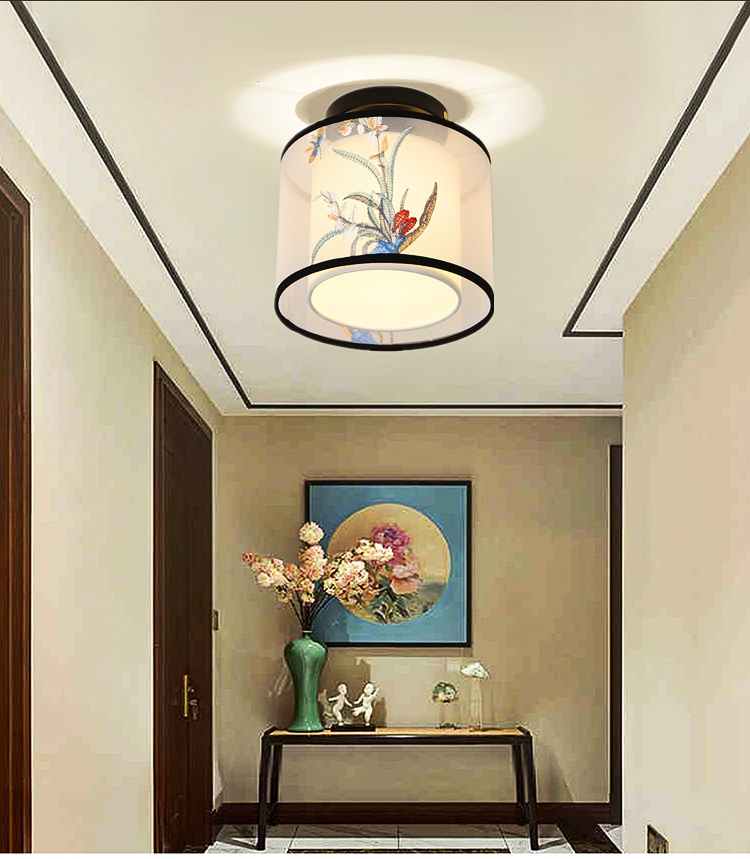 家友led现代简约卧室走廊门厅中式新中式过道灯阳台玄关吸顶灯 花20方