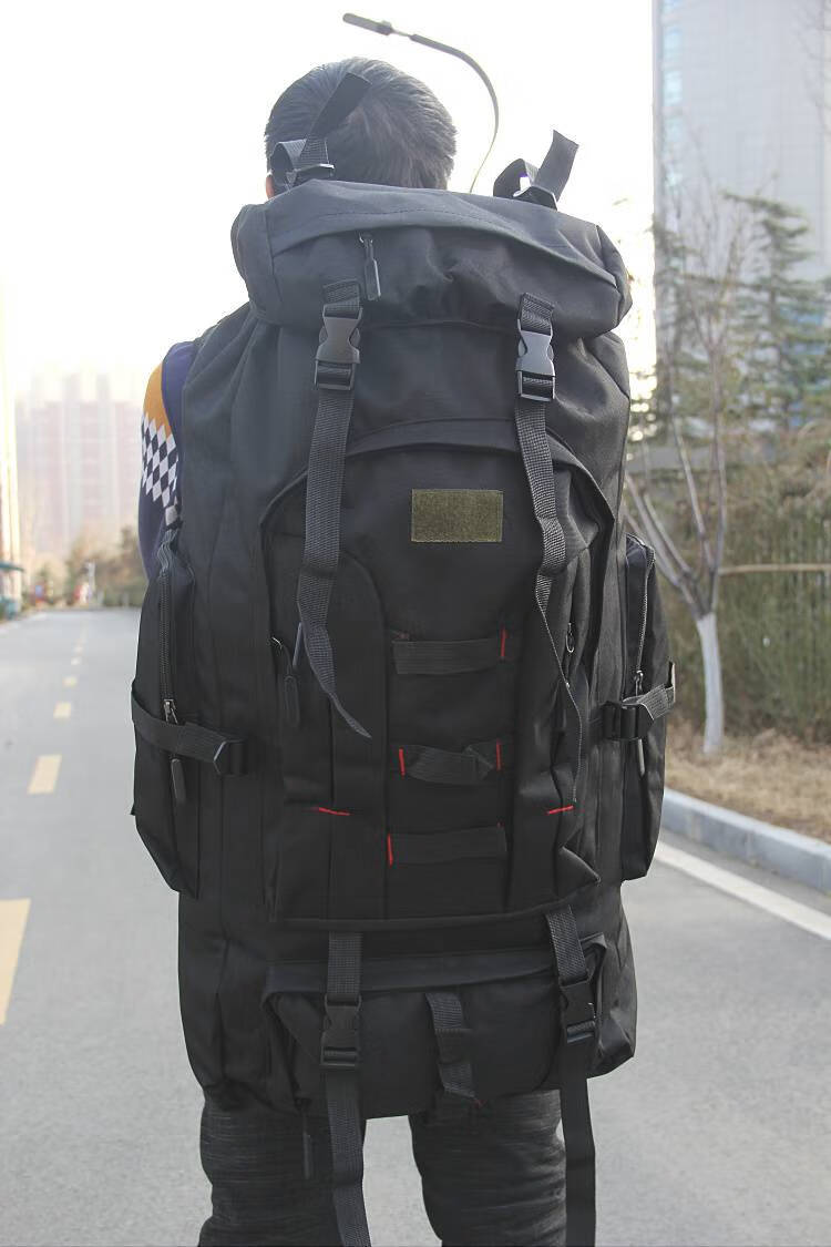 背囊迷彩100升 大容量70升迷彩旅行双肩包登山代步旅行打工背包100