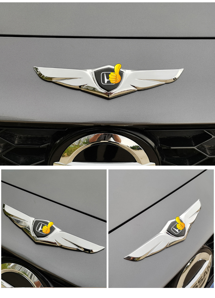 其它适用于本田思域xr-v雅阁车标贴外观改装前车头引擎盖金属装饰车贴