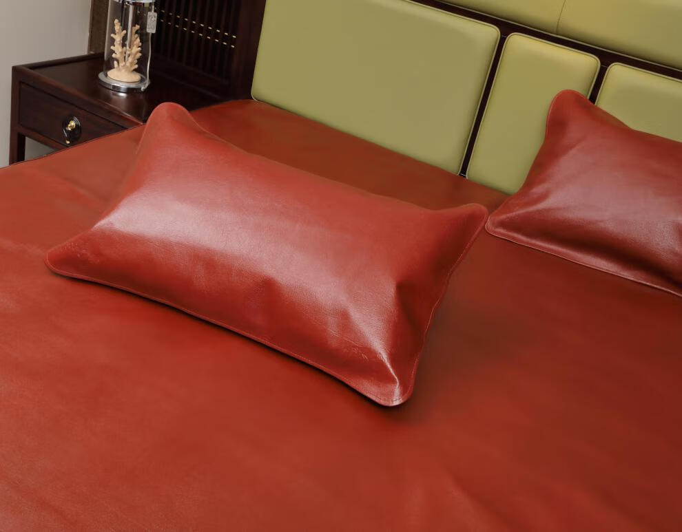 塔山头层牛皮凉席头层牛皮凉席水牛皮席18米15m床三件套加厚软席子