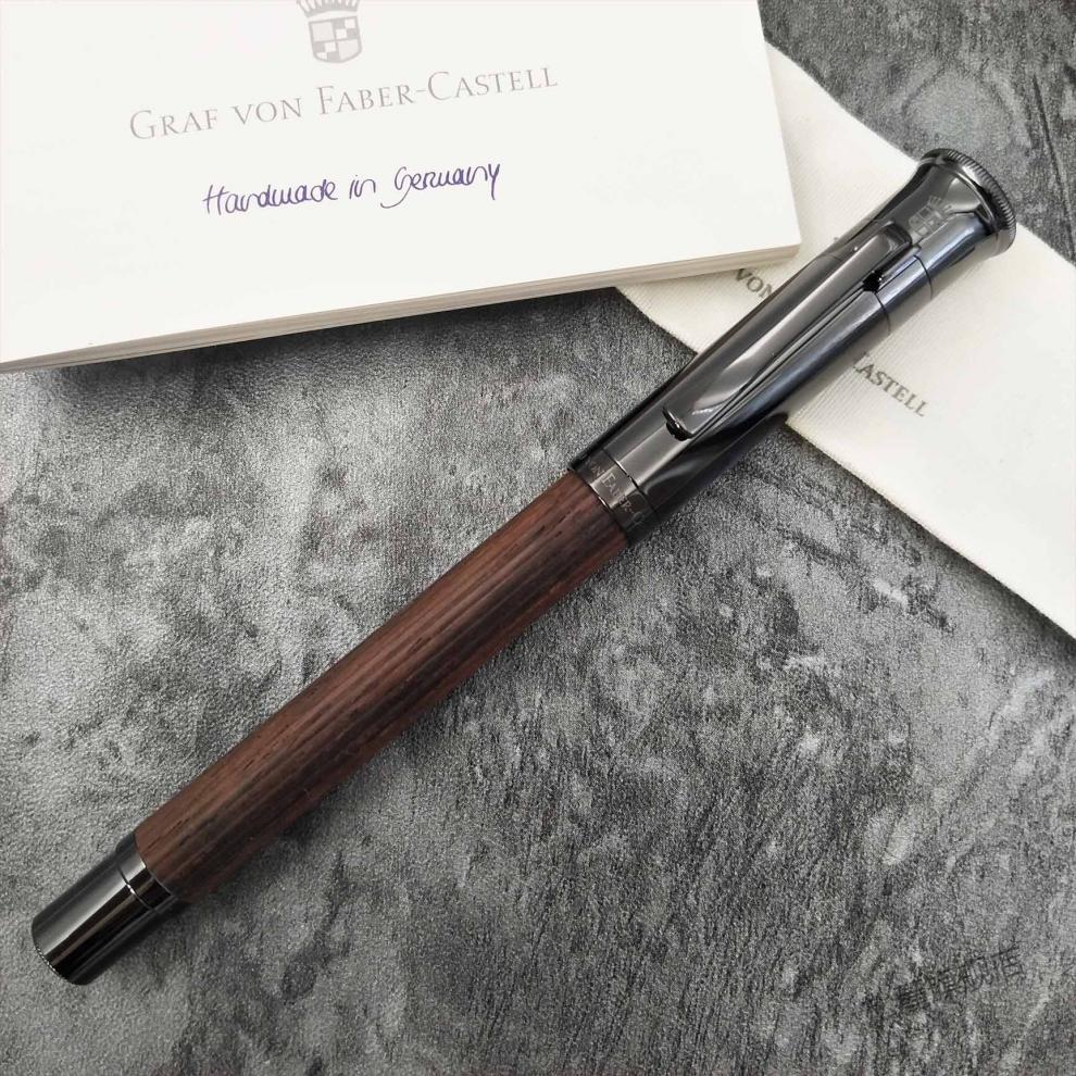 2022新款顺丰 德国辉柏嘉伯爵经典钢笔马卡萨原木色巴西苏木18k金尖木