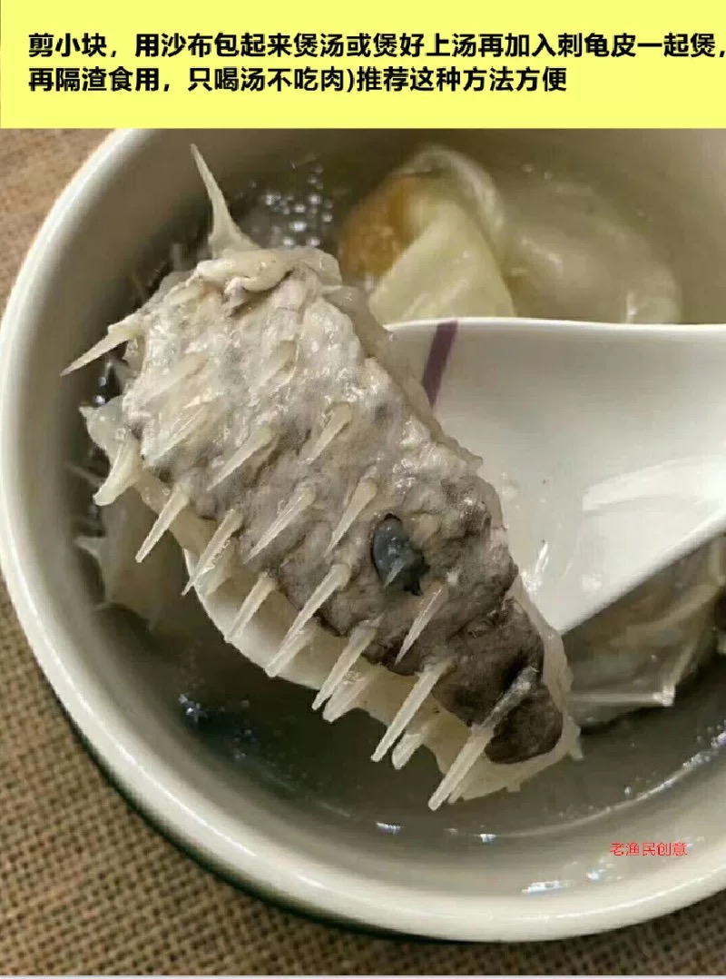 特大号海刺龟皮刺豚皮 刺龟鱼皮海胆皮海产干货500克 3-5个250克