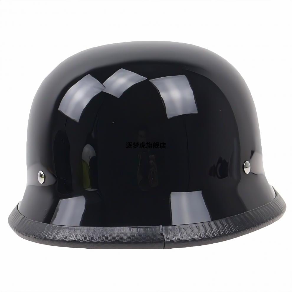 夏季个性哈雷瓢盔电动车太子玻璃钢头盔亮光银高级玻璃钢材质顺丰xl